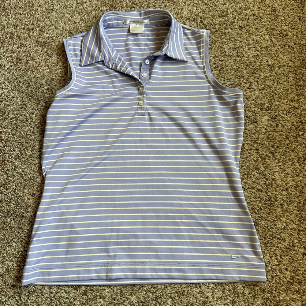 Nike Golf Women Dri-fit Sleeveless Polo sleeveless tank medium purple/yellow
